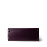Kelly Sellier 28 Plum Box Calfskin Palladium Plated [F] Stamp - Image 9