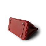 Birkin 25 Rouge Casaque Epsom Palladium Plated [P] Stamp - Image 5