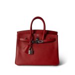Birkin 25 Rouge Casaque Epsom Palladium Plated [P] Stamp - Image 8