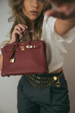 Birkin 25 Rouge Grenat Togo Gold Plated X Stamp - Image 7