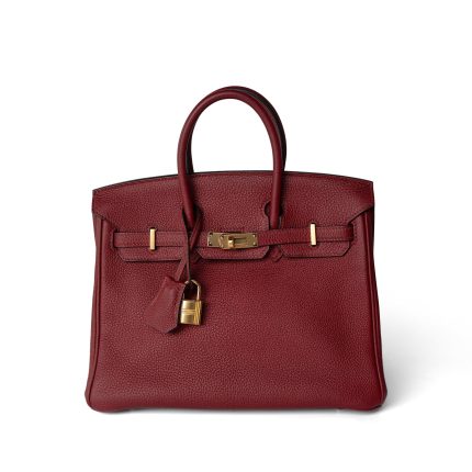 Birkin 25 Rouge Grenat Togo Gold Plated X Stamp