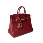 Birkin 25 Rouge Grenat Togo Gold Plated X Stamp - Image 6