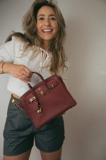 Birkin 25 Rouge Grenat Togo Gold Plated X Stamp - Image 12