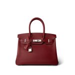 Birkin 30 Rouge Grenat Epsom Palladium Plated D Stamp