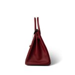 Birkin 30 Rouge Grenat Epsom Palladium Plated D Stamp - Image 3