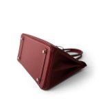Birkin 30 Rouge Grenat Epsom Palladium Plated D Stamp - Image 8