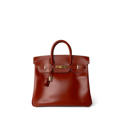 Birkin 32 Brique Box Calfskin Gold Plated B Square Stamp