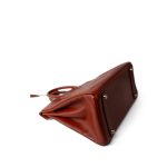 Birkin 32 Brique Box Calfskin Gold Plated B Square Stamp - Image 7
