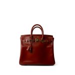 Birkin 32 Brique Box Calfskin Gold Plated B Square Stamp - Image 3