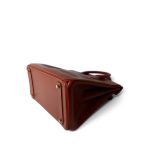 Birkin 32 Brique Box Calfskin Gold Plated B Square Stamp - Image 11