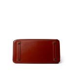 Birkin 32 Brique Box Calfskin Gold Plated B Square Stamp - Image 8