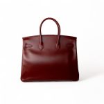 Birkin 35 Rouge Box Calfskin Gold Plated G Square Stamp - Image 5
