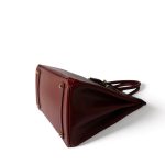 Birkin 35 Rouge Box Calfskin Gold Plated G Square Stamp - Image 10