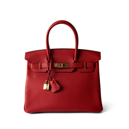 Hermes Birkin 30 Rouge Casaque (red) Togo Leather Gold Plated Hardware