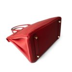 Hermes Birkin 30 Rouge Casaque (red) Togo Leather Gold Plated Hardware - Image 6