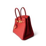 Hermes Birkin 30 Rouge Casaque (red) Togo Leather Gold Plated Hardware - Image 9