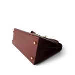 Kelly 28 Rouge H Box Calfskin Gold Plated Y Circle Stamp - Image 8
