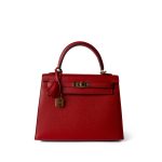 Kelly Sellier 25 Rouge Casaque Epsom Gold Plated A Stamp - Image 6