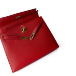 Kelly Sellier 25 Rouge Casaque Epsom Gold Plated A Stamp - Image 2