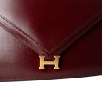 Lydie Rouge H Box Calfskin Gold Plated S Circle Stamp - Image 3
