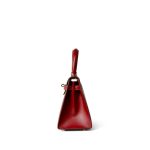 Mini Kelly Sellier 20 Rouge Box Calfskin Gold Plated U Circle Stamp - Image 4