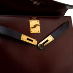Vintage Kelly 28 Box Rouge H, Rouge Vif and Bleu Marine with Gold Hardware - Image 8