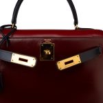 Vintage Kelly 28 Box Rouge H, Rouge Vif and Bleu Marine with Gold Hardware - Image 10
