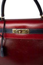 Vintage Kelly 28 Box Rouge H, Rouge Vif and Bleu Marine with Gold Hardware - Image 12