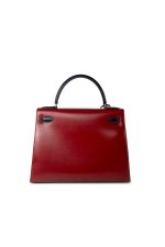 Vintage Kelly 28 Box Rouge H, Rouge Vif and Bleu Marine with Gold Hardware - Image 4