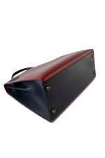 Vintage Kelly 28 Box Rouge H, Rouge Vif and Bleu Marine with Gold Hardware - Image 7