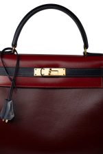 Vintage Kelly 28 Box Rouge H, Rouge Vif and Bleu Marine with Gold Hardware - Image 11