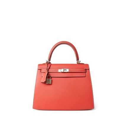 Kelly 25 Sellier Rose Jaipur Epsom Gold Plated P Square Stamp