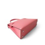Mini Kelly Sellier Rose d’Ete Chevre Palladium Plated D Stamp - Image 9
