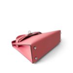 Mini Kelly Sellier Rose d’Ete Chevre Palladium Plated D Stamp - Image 10