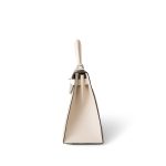 Kelly 28 Sellier Trench / Craie Epsom Palladium Plated C Stamp - Image 4