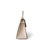 Kelly 28 Sellier Trench / Craie Epsom Palladium Plated C Stamp - Image 3