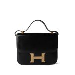 Vintage Constance 23 Black Box Calfskin Gold Plated H Circle Stamp - Image 12