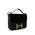 Vintage Constance 23 Black Box Calfskin Gold Plated H Circle Stamp - Image 6