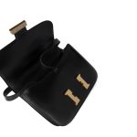 Vintage Constance 23 Black Box Calfskin Gold Plated H Circle Stamp - Image 23