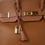 Vintage Hermes HAC 32 Gold Courchevel Gold Hardware C Square Stamp - Image 19