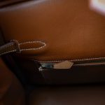 Vintage Hermes HAC 32 Gold Courchevel Gold Hardware C Square Stamp - Image 15