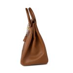 Vintage Hermes HAC 32 Gold Courchevel Gold Hardware C Square Stamp - Image 8