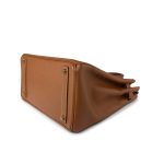 Vintage Hermes HAC 32 Gold Courchevel Gold Hardware C Square Stamp - Image 7