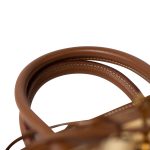 Vintage Hermes HAC 32 Gold Courchevel Gold Hardware C Square Stamp - Image 11