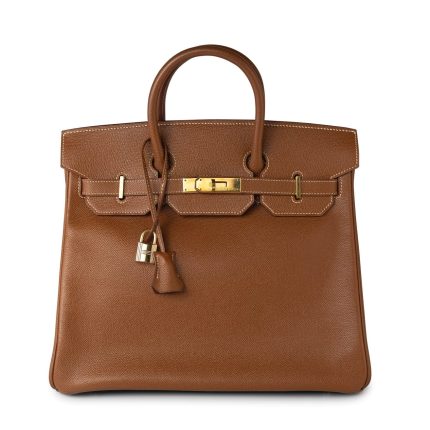 Vintage Hermes HAC 32 Gold Courchevel Gold Hardware C Square Stamp