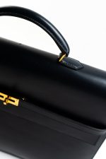 Vintage Hermes Kelly 38 Depeches Dark Navy Briefcase - Image 16