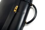 Vintage Hermes Kelly 38 Depeches Dark Navy Briefcase - Image 19