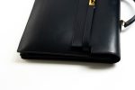 Vintage Hermes Kelly 38 Depeches Dark Navy Briefcase - Image 9