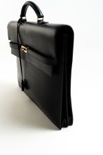Vintage Hermes Kelly 38 Depeches Dark Navy Briefcase - Image 12