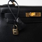 Vintage Kelly 28 Black Ardennes Leather Gold Plated Hardware Z Stamp - Image 12